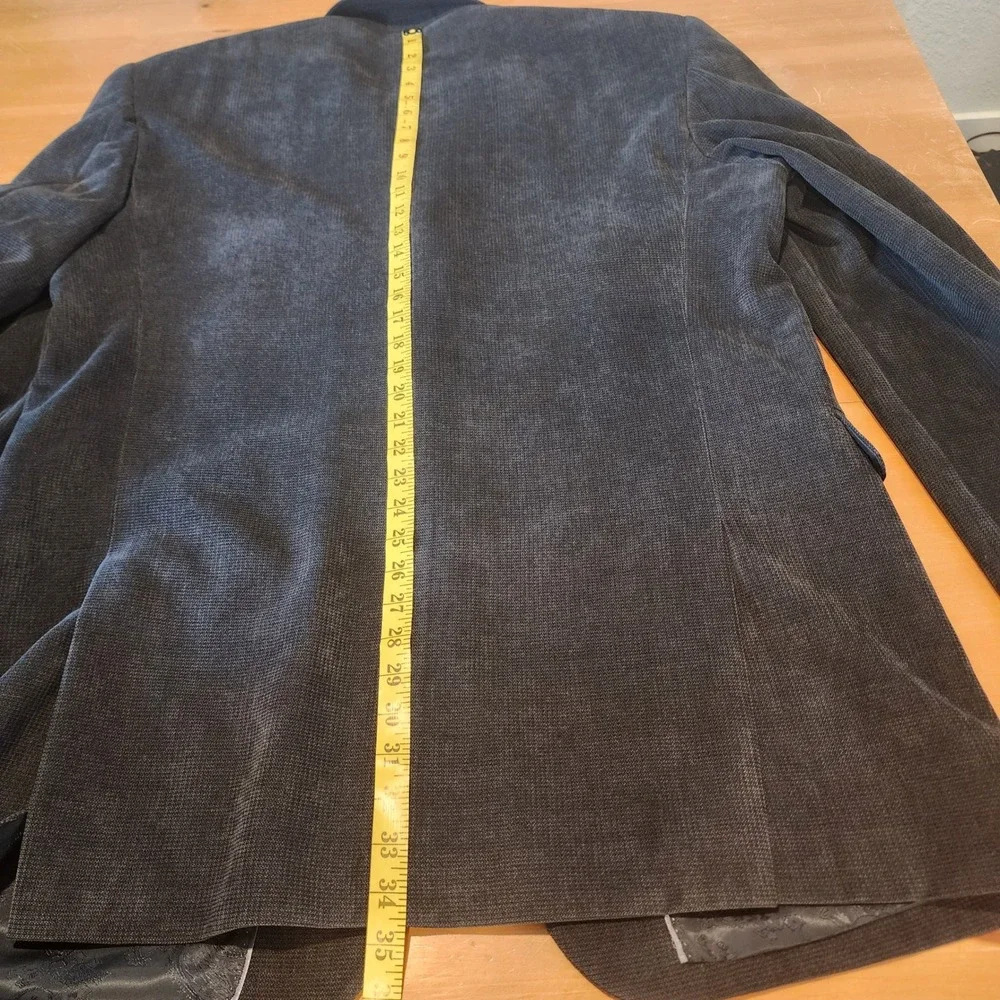 Phat Premium Phat Farm Blazer Sport Coat 46L Gray Brushed Birdseye Casual VTG